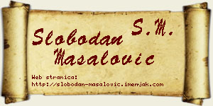 Slobodan Masalović vizit kartica